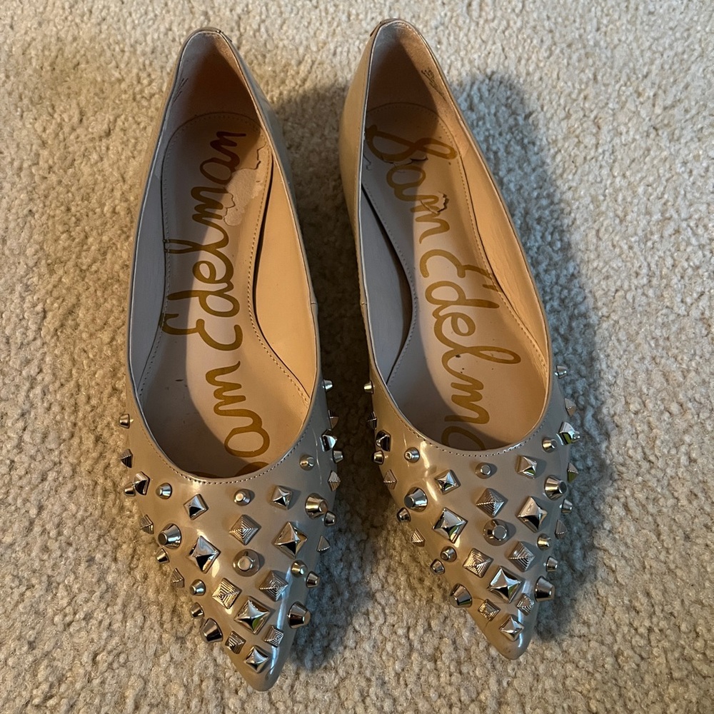 Sam Edelman Tan Studded Flats